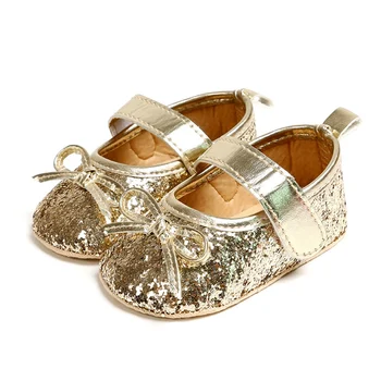 

0-18M Toddler Infant Baby Girls Shoes Princess Bowknot Soft Sole Crib Shoe Dress Shoes