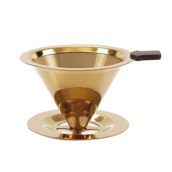 

Reusable Coffee Filter Stainless Steel Metal Mesh Funnel Baskets Drif Coffee Filters Dripper v60 Drip Coffee Filter Cup
