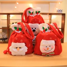 Christmas Candy Bag Hangbag Women Men Bag Red Cartoon Old Man Snowman Candy Tote Child Gift Bag bolso bandolera mujer 30H