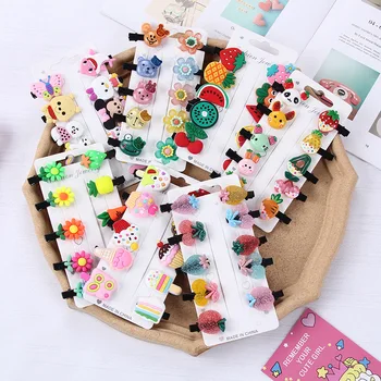 

New Style CHILDREN'S Cartoon Fruit Barrettes Packaged Combination South Korea Cartoon Headdress Princess Cute Bang Side Clip Hai