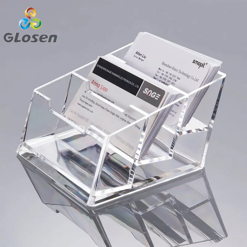 Простой модный бизнес держатель для карт Континентальный двойной акриловый