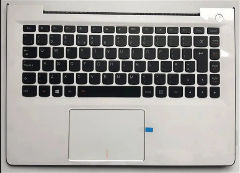 Совершенно аппарат не Привязанный к оператору сотовой связи для lenovo U31-70 500S-13ISK чехол для ноутбука Упор для рук с британский английский Клавиатура белый и черный корпус