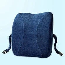 Дышащая хлопковая поясничная Подушка с эффектом памяти Удобная поясничная Подушка поддержка спины Подушка рельефный коврик для офиса дома автомобиля