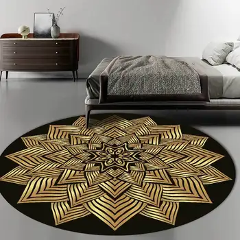 

Cross Border Fashion Modern Golden Geometry Flowers Living Room Bedroom Nacelle Chair Circle