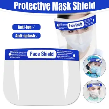 

2PCS Anti-fog Transparent Plastic Protective Face Hat Mask Anti-Spitting Splash Facial Cover With Forehead Cushion Safety Mask