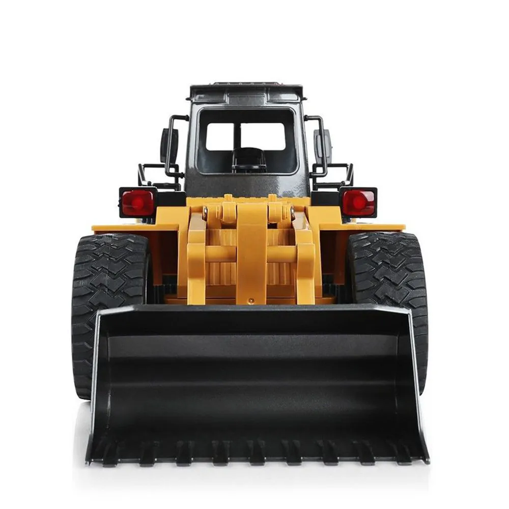 HUINA TOYS 1583 1/14 10CH Сплав RC бульдозер грузовик с фронтальным погрузчиком грузовик Инженерная строительная машина игрушка RTR для мальчиков