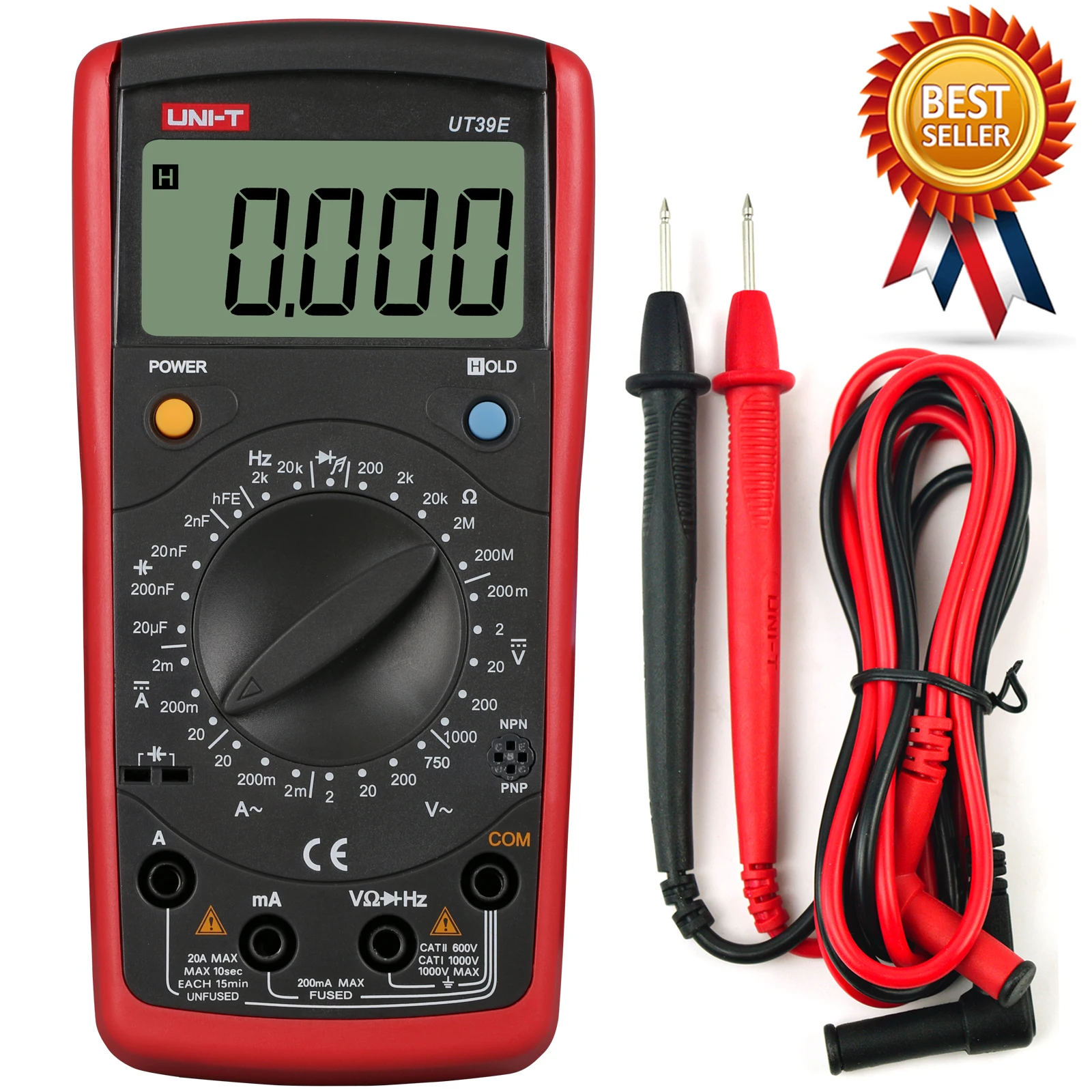 UNIT UT39E Modern Digital Multimeter 4 1/2 LCD Digital Manual Range