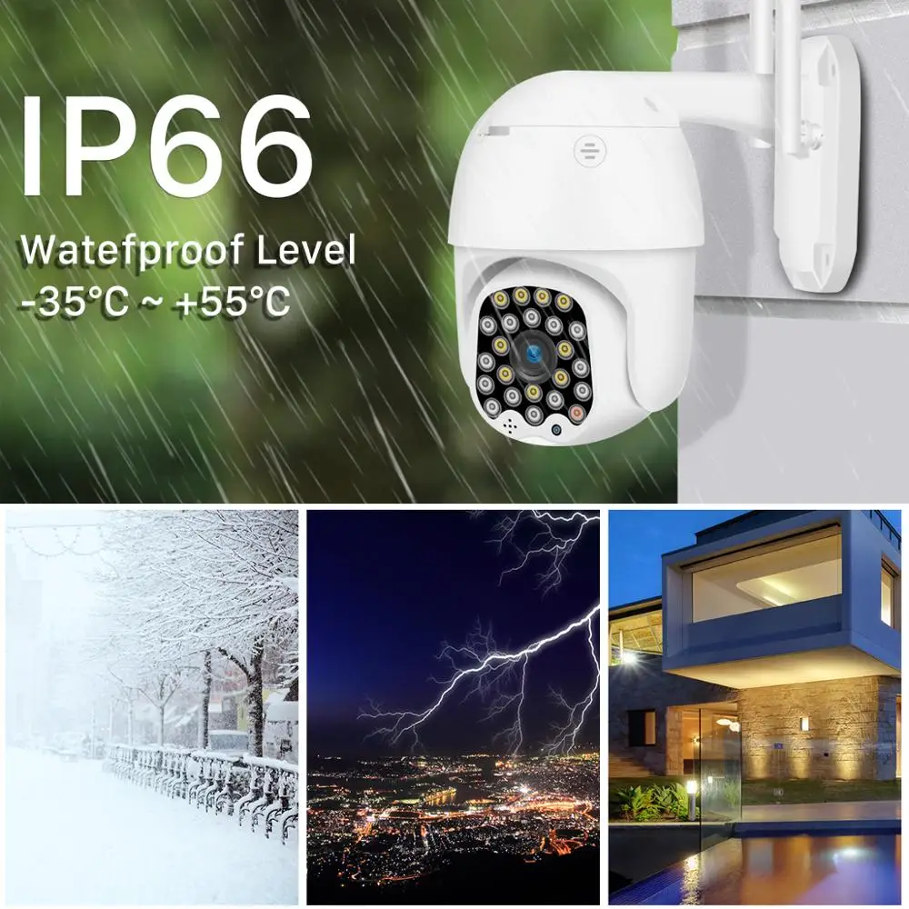 1080P облако Wifi PTZ камера водонепроницаемый 2MP полный цвет автоматическое отслеживание CCTV безопасности IP камера 4X цифровой зум скорость купольная камера IP