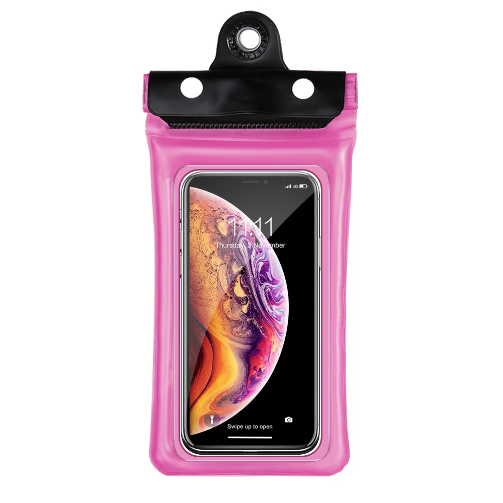 Pink KISSCASE сумки для плавания водонепроницаемая сумка анти-потеря Подушка Безопасности плавающий подводный чехол для телефона чехол для iphone huawei до 6 дюймов - Цвет: Pink