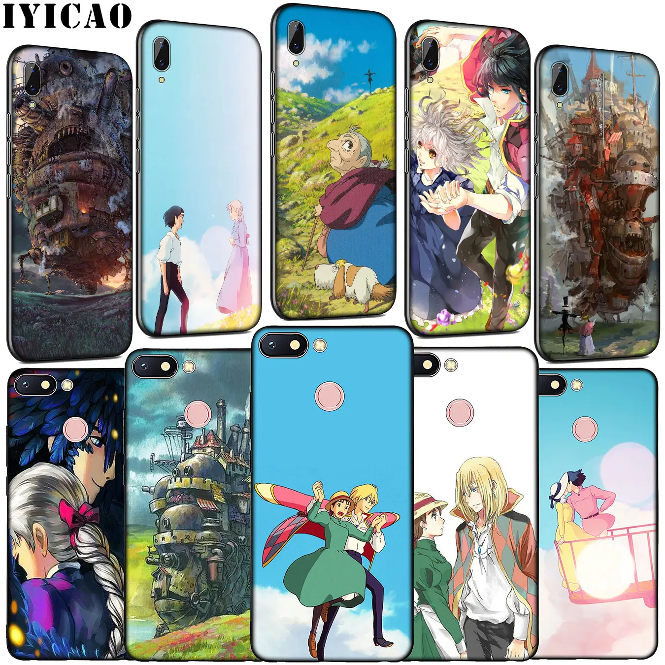 IYICAO Howl's Howls Moving Castle Soft Silicone Phone Case for Xiaomi Redmi Note 8 8T 8A 7 7A 6 6A 5 5A K30 K20 Pro GO S2 Cover |