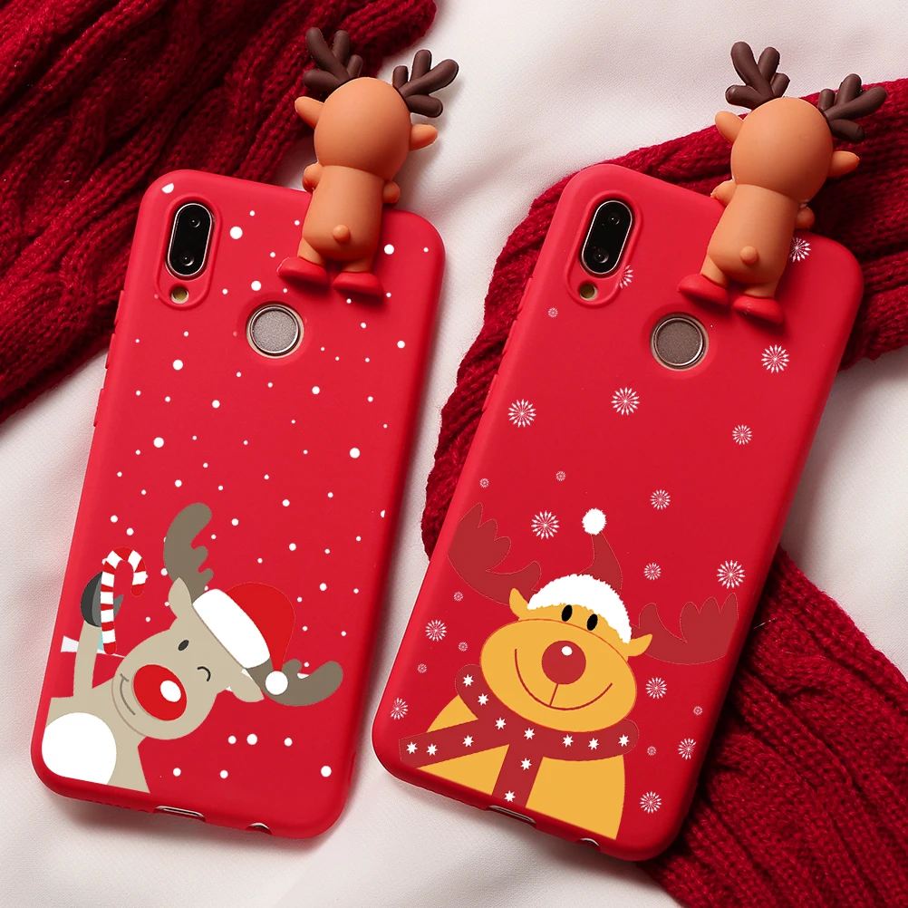Чехол из ТПУ с рождественским оленем для huawei mate 30 10 20 P30 P20 P10 P8 P9 Pro Lite Y6 Y7 Y9 Pro Prime P Smart Plus
