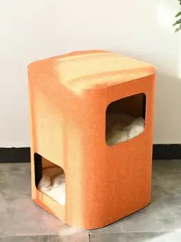 

Four seasons cat nest with removable cushion sofa stool board small cat climbing frame cat tree one