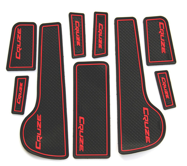 Car Styling Interior Non-Slip Mat Door Groove Pad Cushion Rubber Mat Fit For Chevrolet Cruze Sedan Hatchback 2009-2014