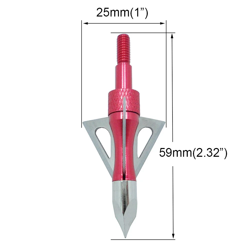 6 шт 100 зерна стрельба из лука фиксированный с 3-мя лезвиями Broadheads наконечники стрел Охота стрельба из лука полевые советы 4 цвета