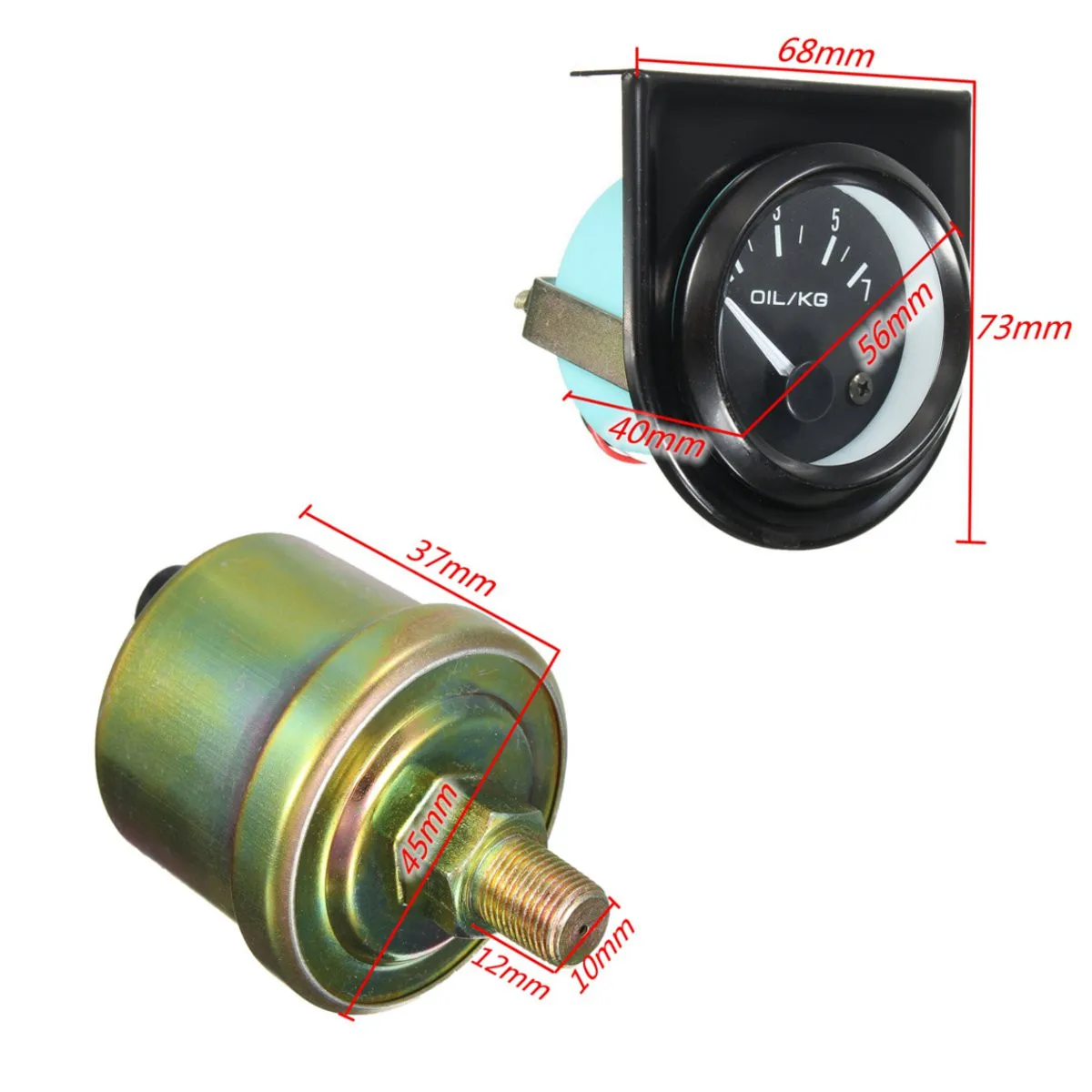 Новый и высококачественный универсальный автомобильный манометр 2 дюйма 52 мм с