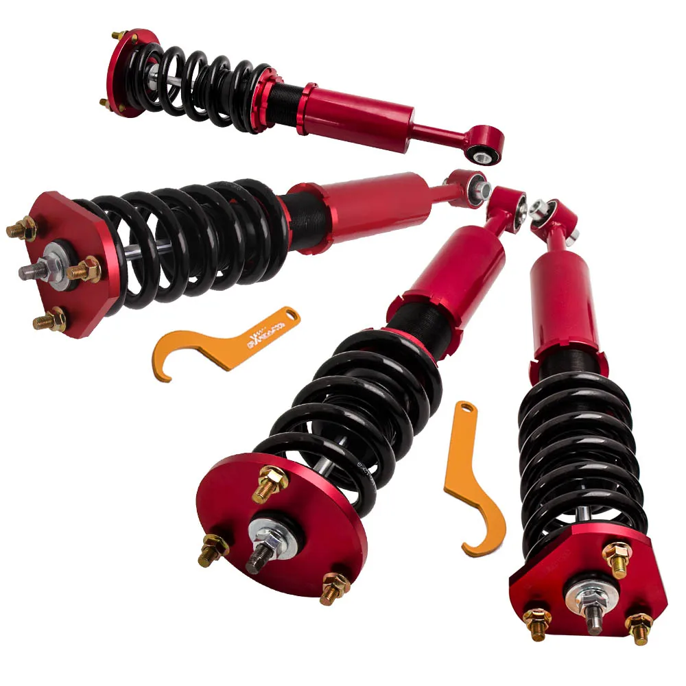 RED 4Pcs Adjustable Height Coilovers for Lexus IS350 IS250 2006-2012 Suspensions Springs Shock Absorber Struts