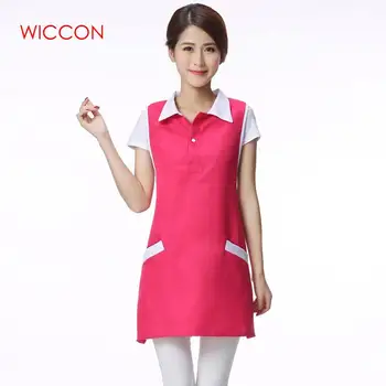 

WICCON New Medical Work Clothes Apron Women Solid Korean Version Fashion Sleeveless Skirt Female Medical Work Wear Accessories