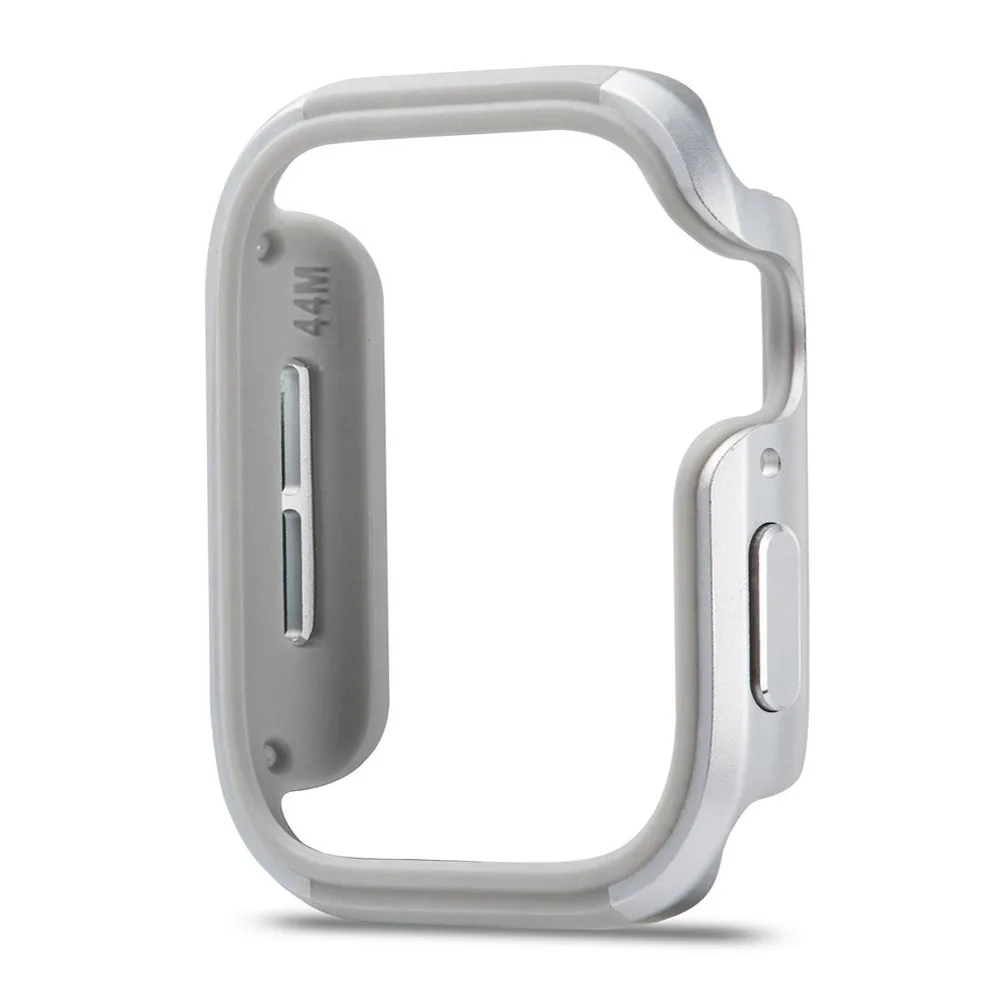 Модный чехол для часов men/We men для iwatch 40 мм 44 мм, бампер из ТПУ+ Алюминиевый металлический защитный чехол для Apple Watch Series 5 4