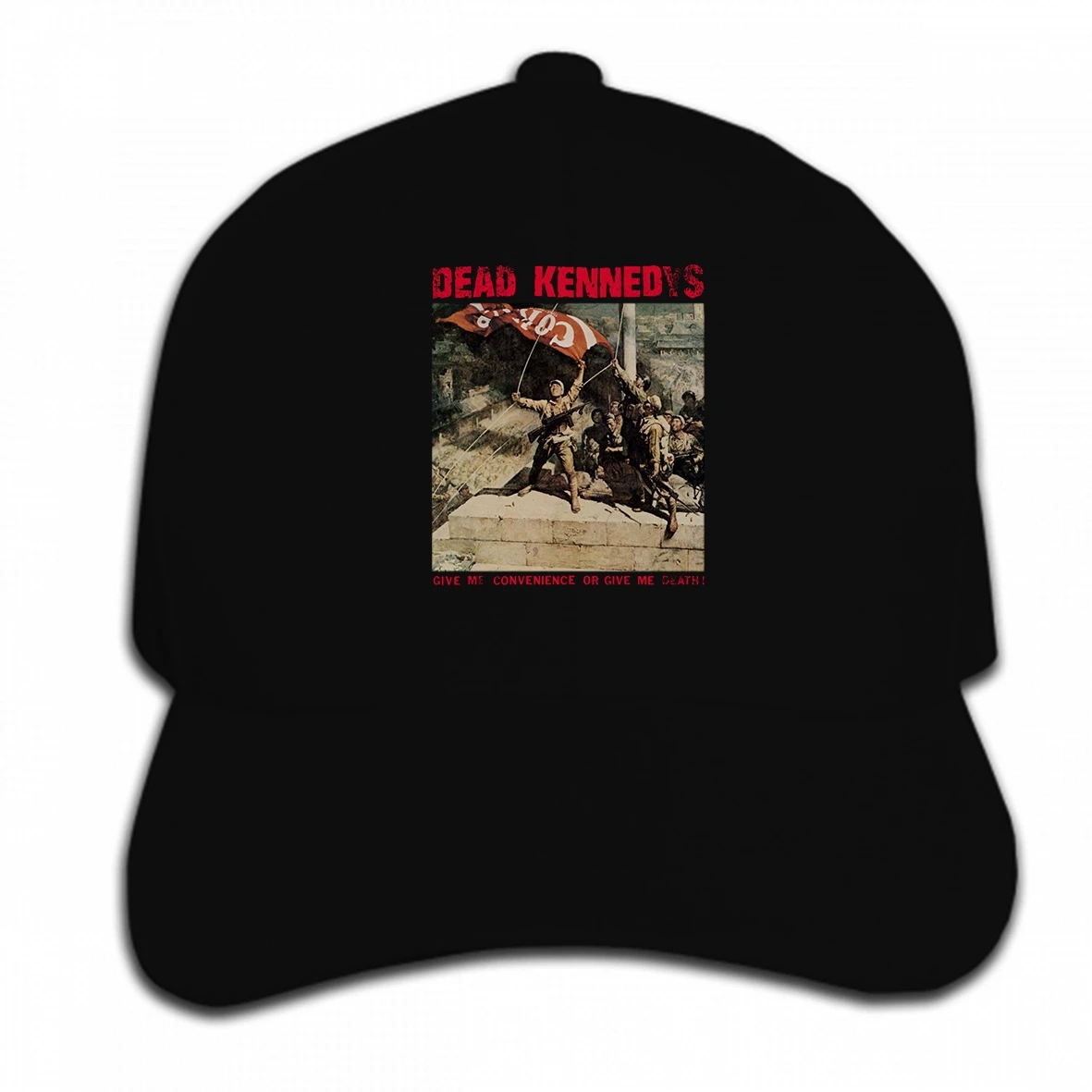 Принт бейсбольная Кепка Под заказ забавные мужские белые черные Dead Kennedys удобство или смерти мужские s Черный солнцезащитный козырек Кепка