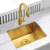 Gold Undermount Kitchen Sink Nanometer Gold 304 Stainless Steel Manual Kitchen Sink Single Bar Counter Kitchen Sink 1
