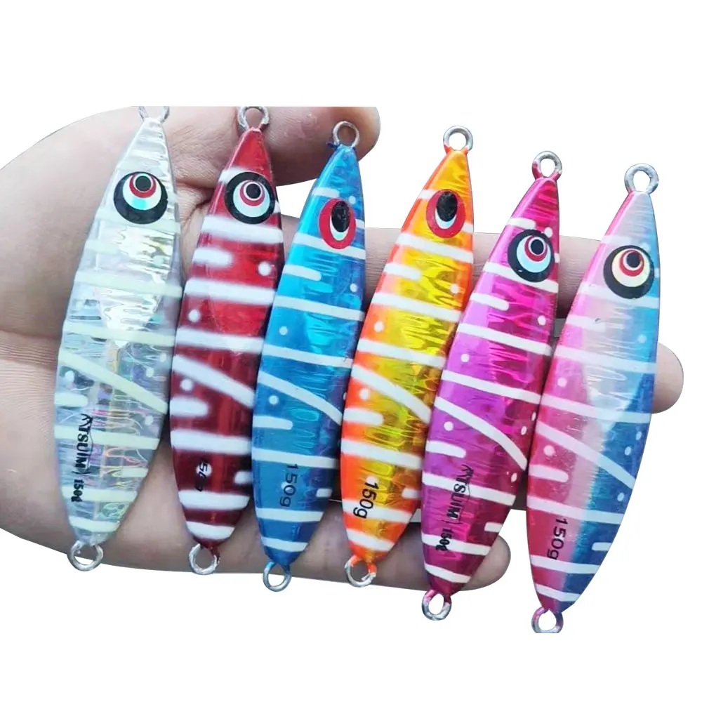 Otomin Slow Sinking Glow Jigging Lures - Metal Sea Fishing Baits For Saltwater (150g, 200g, 260g) - View #10