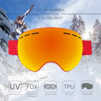 

1pcs Winter Windproof Skiing Glasses Ski Goggles Men Women Snowboard Goggles Glasses for Skiing UV400 Protection Snow Anti-fog