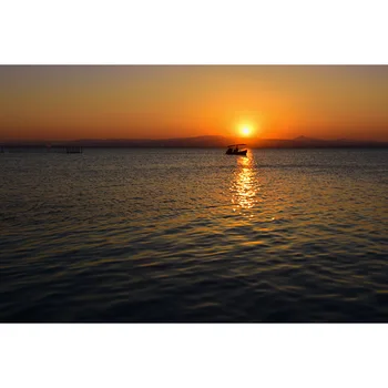 

Sunset in albufera. Printout painting on canvas, home decor, art.