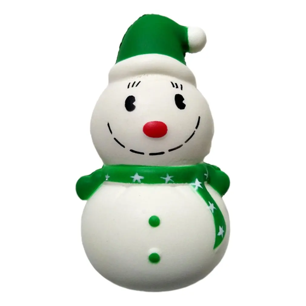 Медленно восстанавливающийся пенопласт декомпрессионная игрушка Моделирование Рождественский Снеговик игрушка, которая сжимает медленно и медленно подборы - Цвет: Небесно-голубой