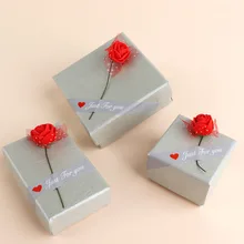 3 Type Size Striped Rose Shape Jewelry Box For Necklace Pendant Bracelet Ring Earring Jewelry Storage Gifts Box New Arrival