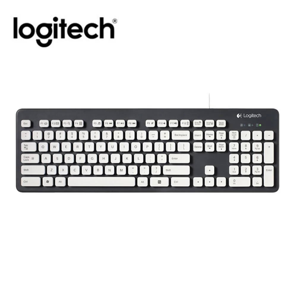 Logitech K310 моющаяся Проводная клавиатура для Windows XP Vista 7 8 новая 108 клавиш USB игровая