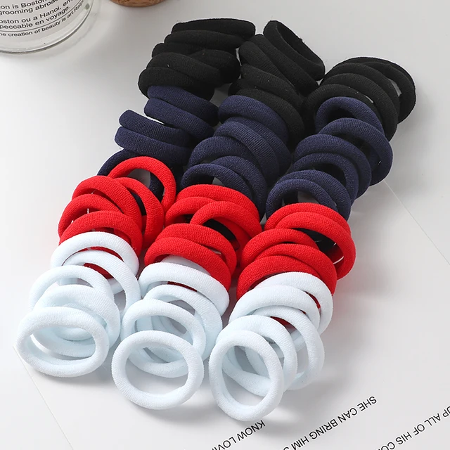 50pcs Girls Solid Color Big Rubber Band Ponytail Holder Gum Headwear Elastic Hair Bands Korean Girl Hair Accessories Ornaments 66pcs-6
