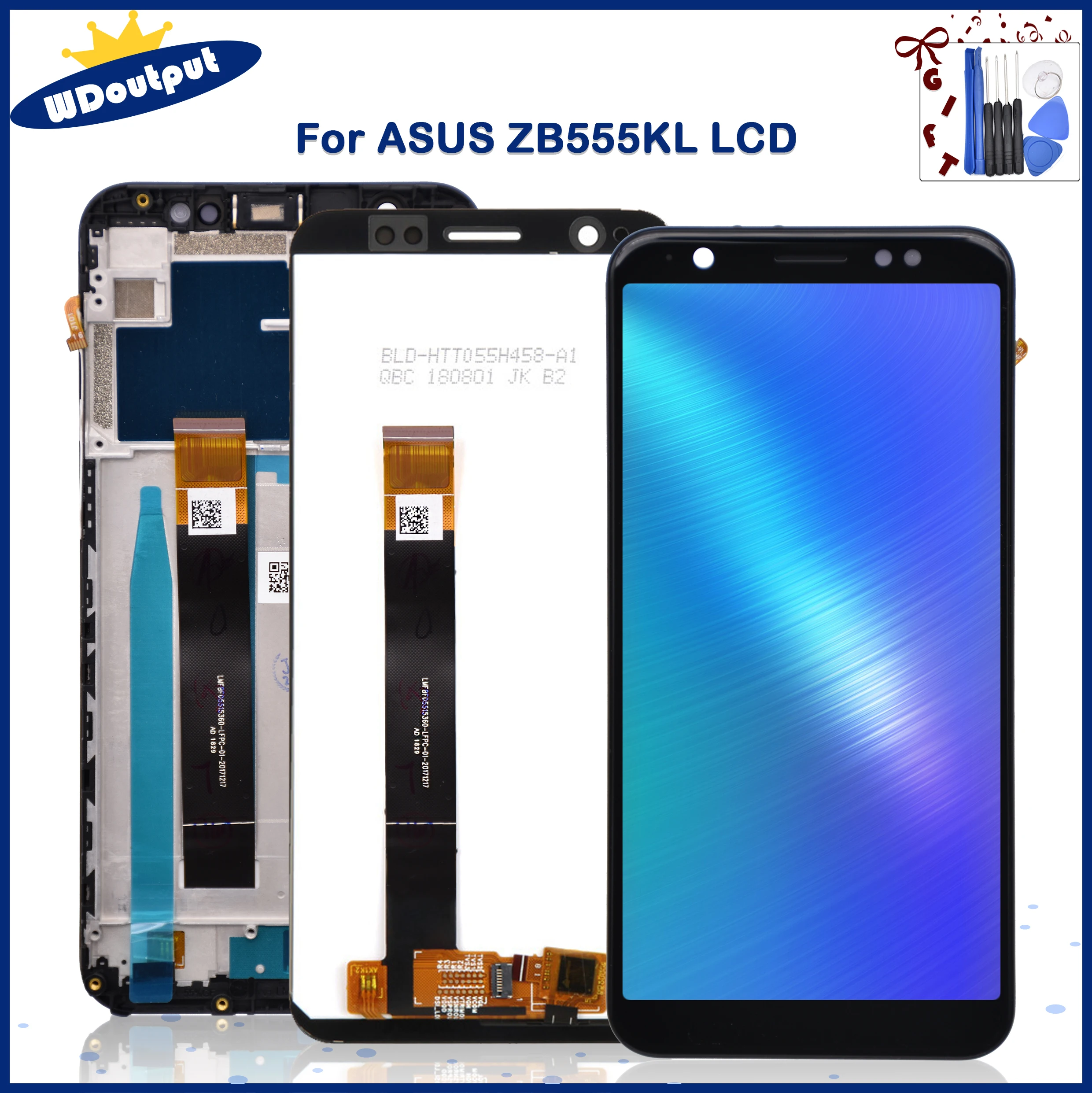 

5.5" Origina For Asus ZB555KL LCD Display Touch Screen Digitizer Assembly Replacement For ASUS Zenfone Max M1 ZB555KL lcd+Frame