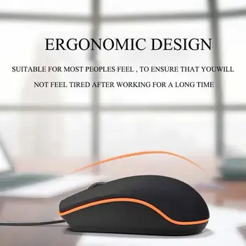 

USB Wired Mouse Gaming 1200 DPI Optical 3 Buttons Game Wire Computer For PC Mouse 1M E-sports Laptop Cable Tablets Mice W5A2