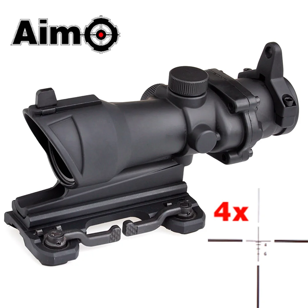 Aim-O тактический прицел ACOG 4X32 с QD креплением Softair винтовка коллиматор смотреть