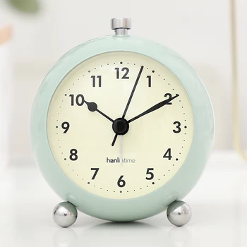 

Smart Small Alarm Clock Night Light Cute Silent Battery Snooze Alarm Clock Lazy Bedroom Modern Despertador Desk Decor AE50AC