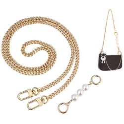 Pearl Purse Chain Strap Crossbody Bag Handbag Chain Replacement Leather Shoulder Bag Chain Straps DIY Accessory