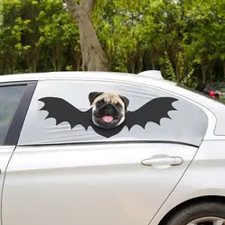 Хэллоуин тонировка для окон автомобиля солнцезащитный козырек односторонний с отверстием для домашних собак шторы на ветровое стекло