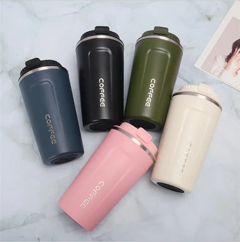 

Travel Coffee Mug Leakproof Coffee Cup Stainless Steel Insulated Thermal Flask Portable Thermal Mug Cups Outdoor Camping School