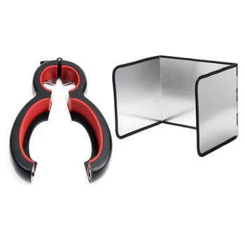 

6 In1 Stainless Steel Manual Opener & Foldable Kitchen Oil Splash Guard for Wall Block Cover, Galvanized Board