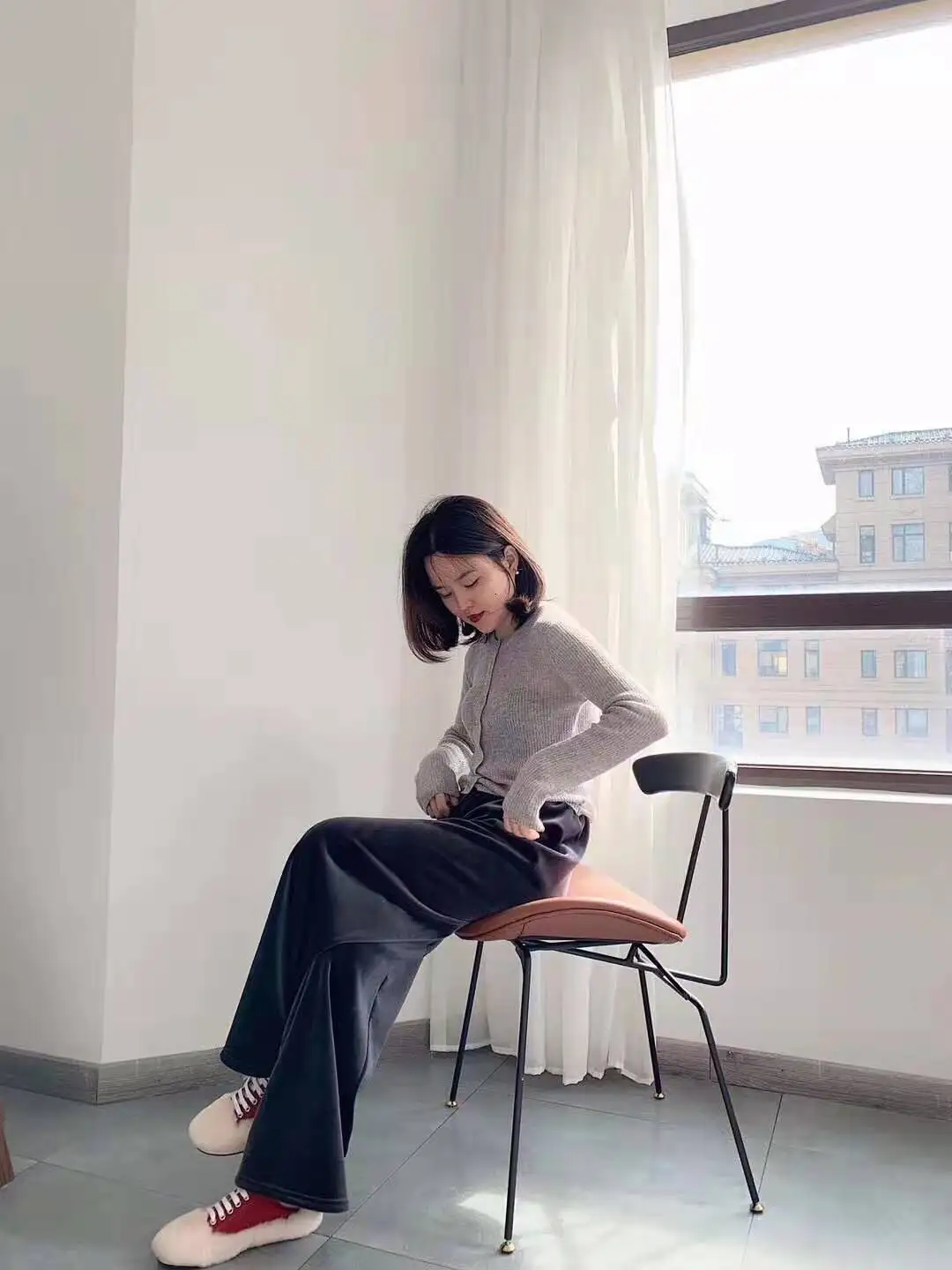 Утолщенные кашемировые бархатные женские брюки Exceed Soft Sunshine pants Bibasic, Свободные Теплые мягкие спортивные штаны с высокой талией