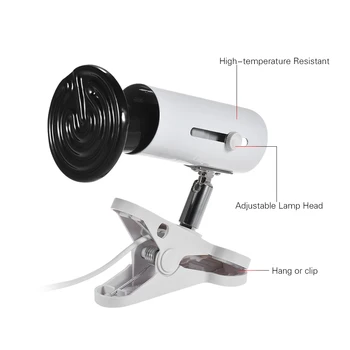 

Hot 50W/100W Pet Heating Light Ceramic Heat Emitter Lamp Bulb Temperature Controller for Reptiles Pet Brooder Accessories 110V-2