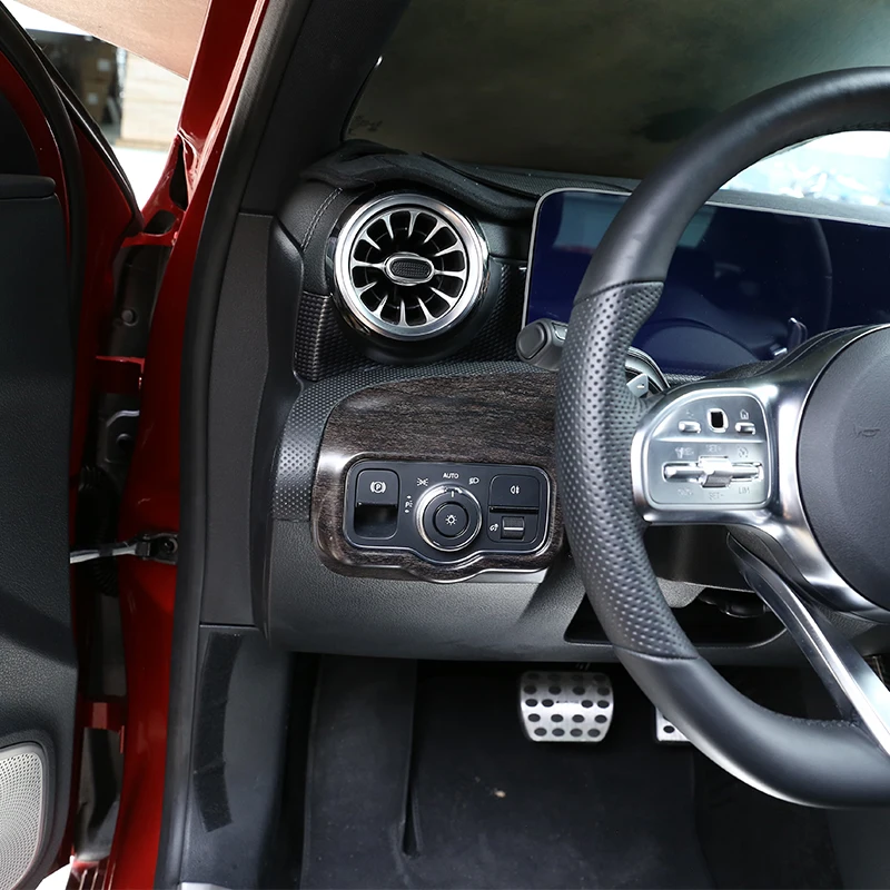 Для Mercedes Benz A Class A180 W177 LHD Дуб отделка под дерево ABS Автомобильная рама переключателя фар отделка Аксессуары
