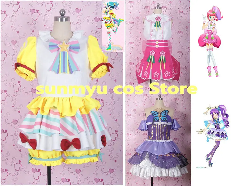 PriPara треугольный желтый Пинон розовый канон фиолетовый джунон косплей костюм