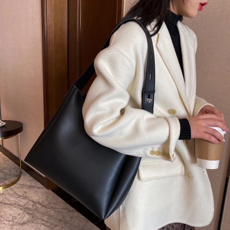 Hot sale women handbag 2 piece/set large capacity shoulder bags high quality PU leather bags ladies wild sac a main femme