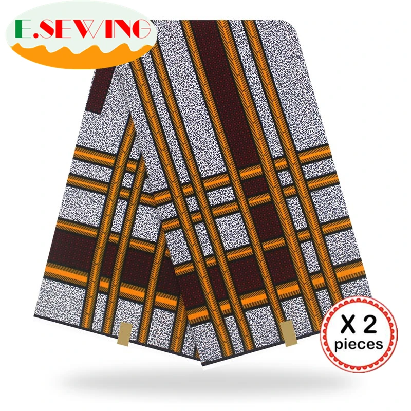 Африканская восковая ткань с принтом Анкара для шитья Анкара африканская ткань 12 ярдов нигерийская хлопковая ткань Гана для платья 90122