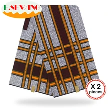 Африканская восковая ткань с принтом Анкара для шитья Анкара африканская ткань 12 ярдов нигерийская хлопковая ткань Гана для платья 90122