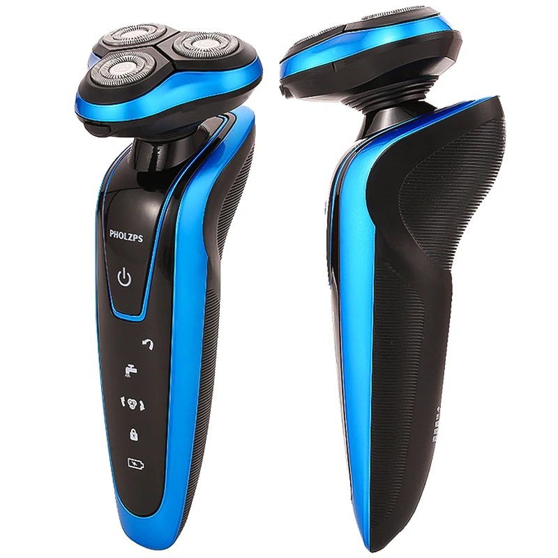 Водонепроницаемый 4D мужской электробритва влажная сухая электрическая бритва станок для бритья триммер для бороды для мужчин для лица бритва