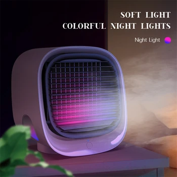 

Silent Mini Portable Air Conditioner Multi-function Humidifier Purifier USB Household Desktop Air Cooler Fan with Water Tank