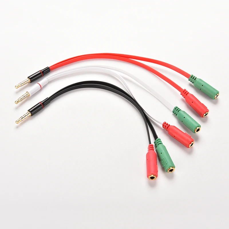 

Stereo Audio Plug Adapter 1 Male To 2 Female Mic Earphone Y Splitter Cable Earphone Headphone Adapter Connector 1PC 3.5mm