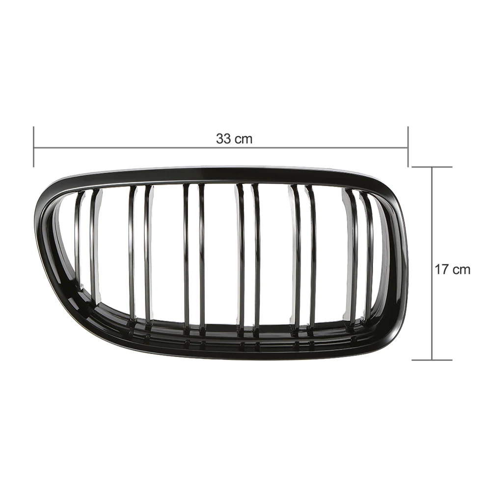 

Pair of Gloss Black Car Front Grille Grilles with Double Line for BMW E90 2008-2011